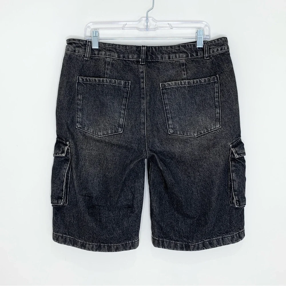 Miaou Dune Denim Cargo Shorts (Sz L) Low Rise Ochre Brown - Picture 12 of 16